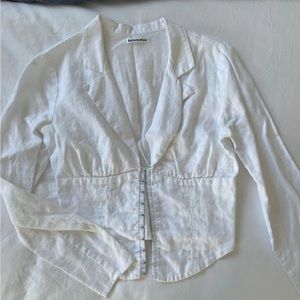 Reformation linen corset top